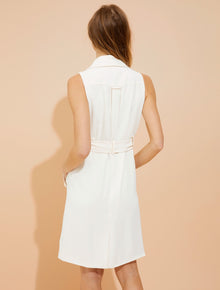 Crepe trench shirtdress - Halston