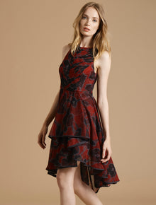 Floral Pleated Dress - Halston