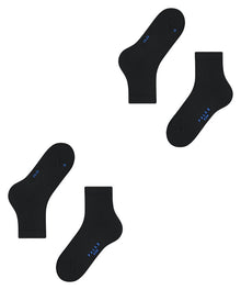 Unisex | Run Rib 2-Bundle Short Socks | Black