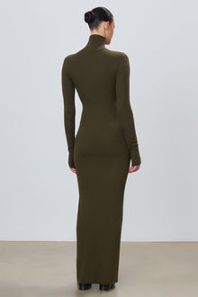 LONG SLEEVE TURTLENECK MAXI DRESS - ETERNE