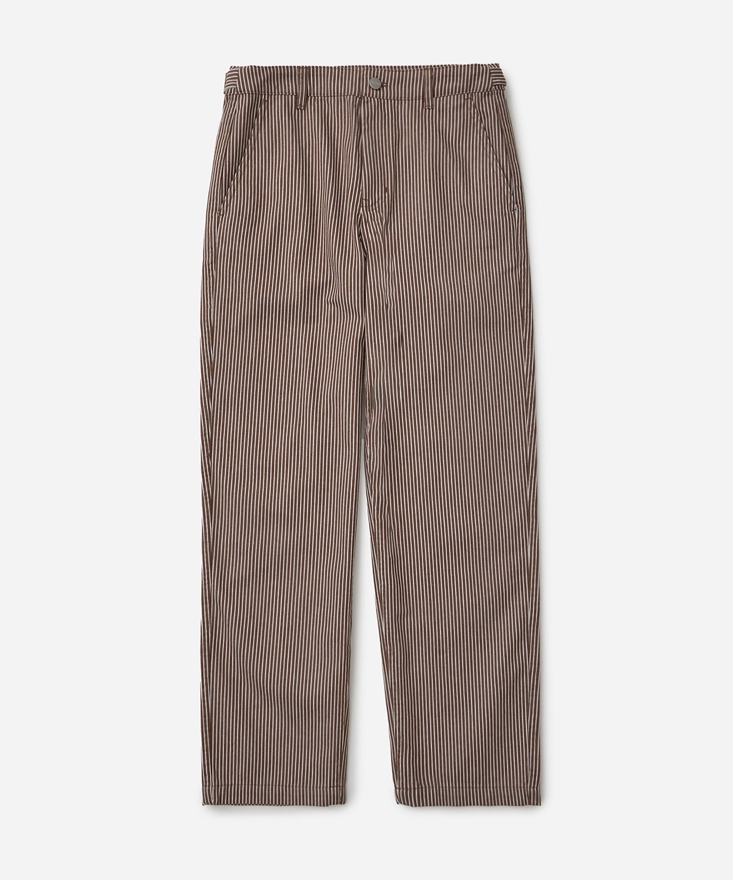 Dark Earth | Mulberry Cotton Stripe Twill Pant