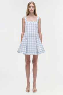 Womens | Hannalie Mini Dress | Blue Hydrangea Gingham
