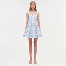 Womens | Hannalie Mini Dress | Blue Hydrangea Gingham