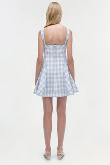 Womens | Hannalie Mini Dress | Blue Hydrangea Gingham