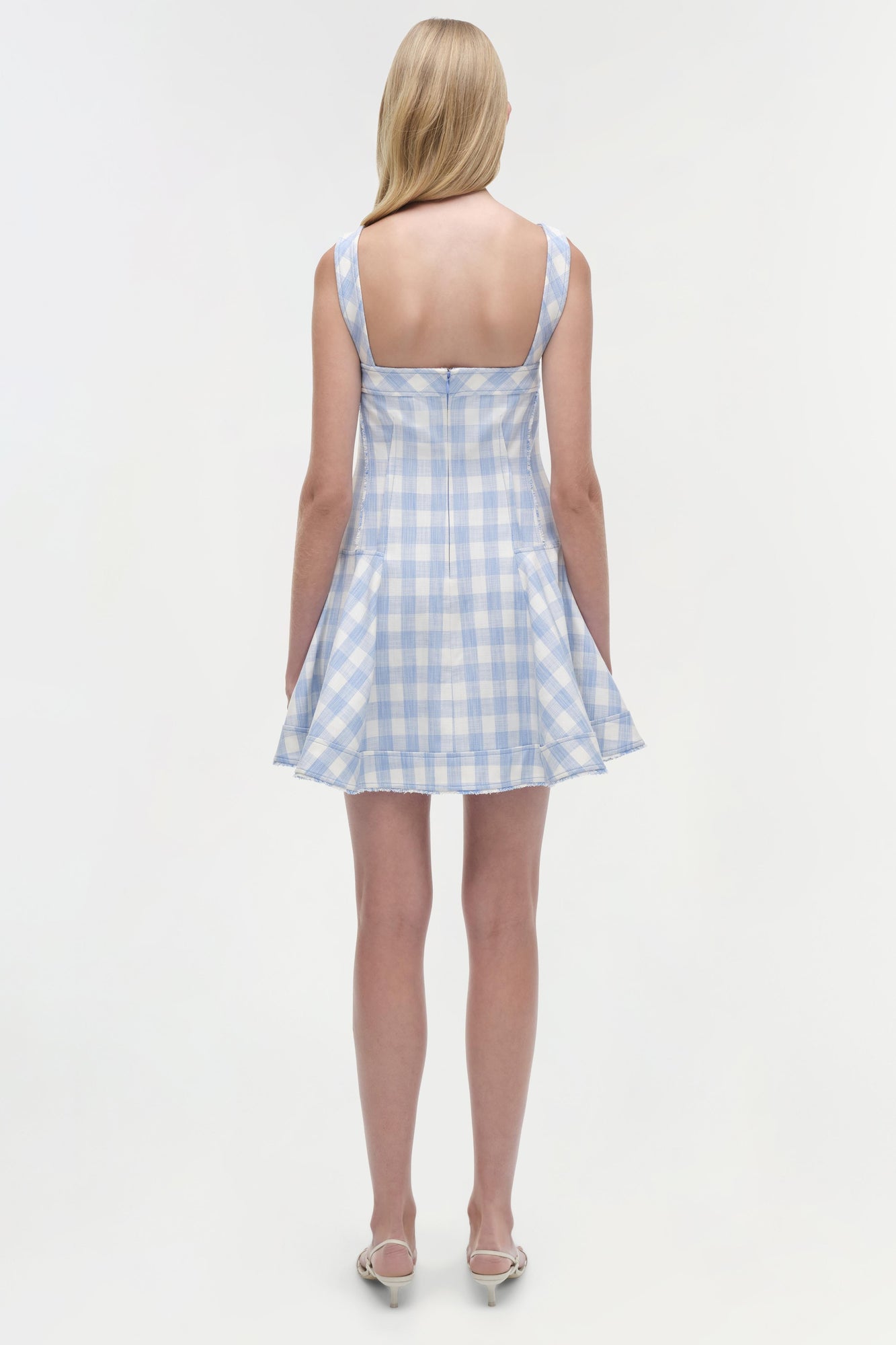 Womens | Hannalie Mini Dress | Blue Hydrangea Gingham