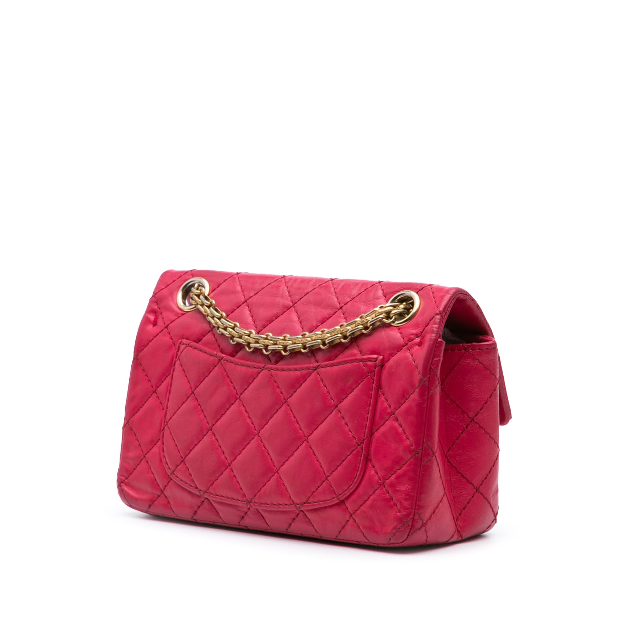 Chanel | Pre-Owned Mini Reissue 2.55 Calfskin Flap | Pink/Dark Pink
