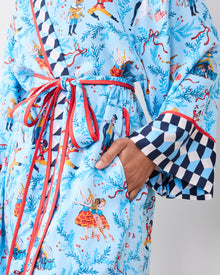 Nutcracker Dreams - Eco Satin Robe - Blue Slipper - Printfresh