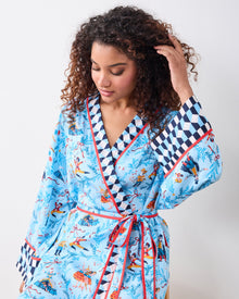 Nutcracker Dreams - Eco Satin Robe - Blue Slipper - Printfresh