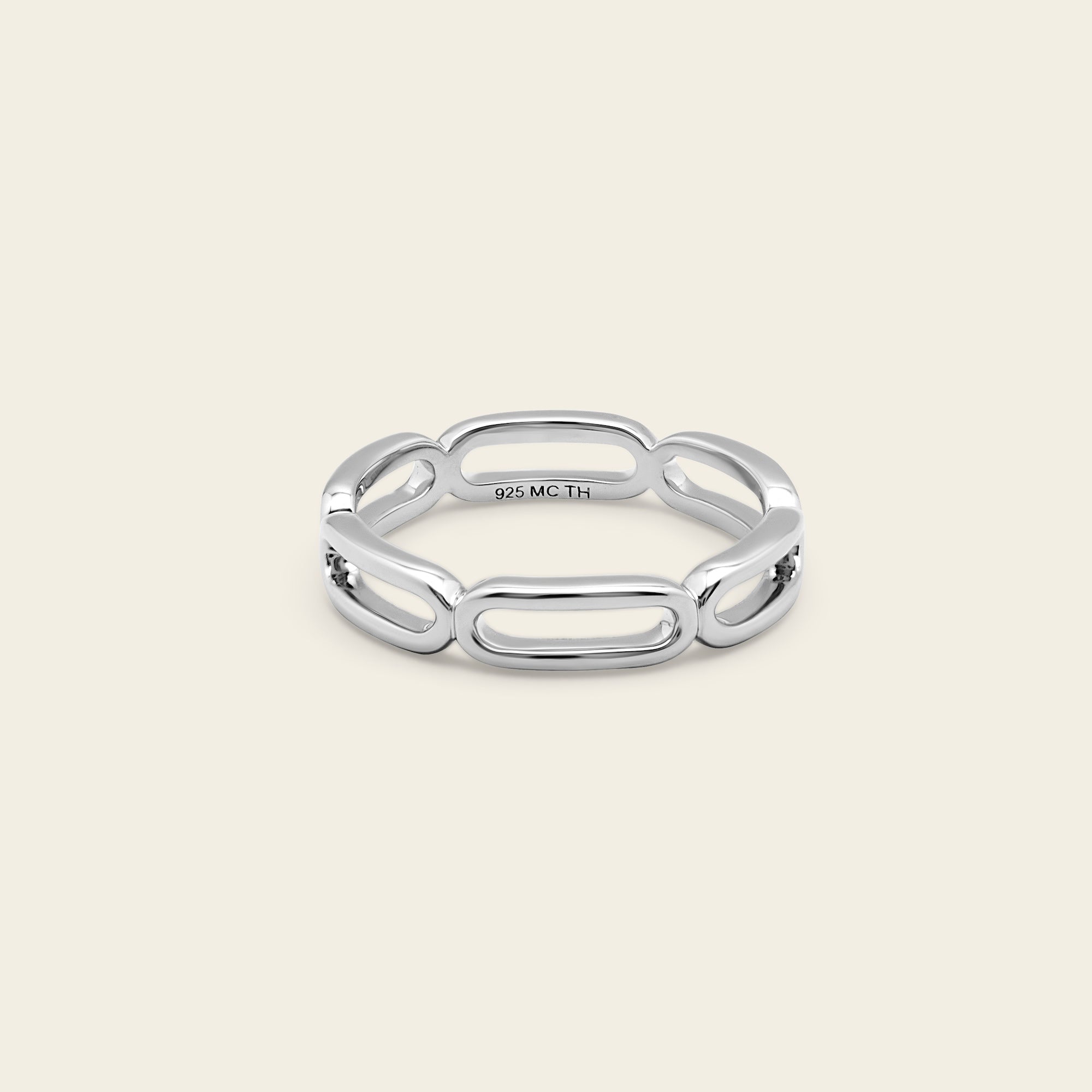 Womens | Paperclip Chain Ring | Sterling Silver