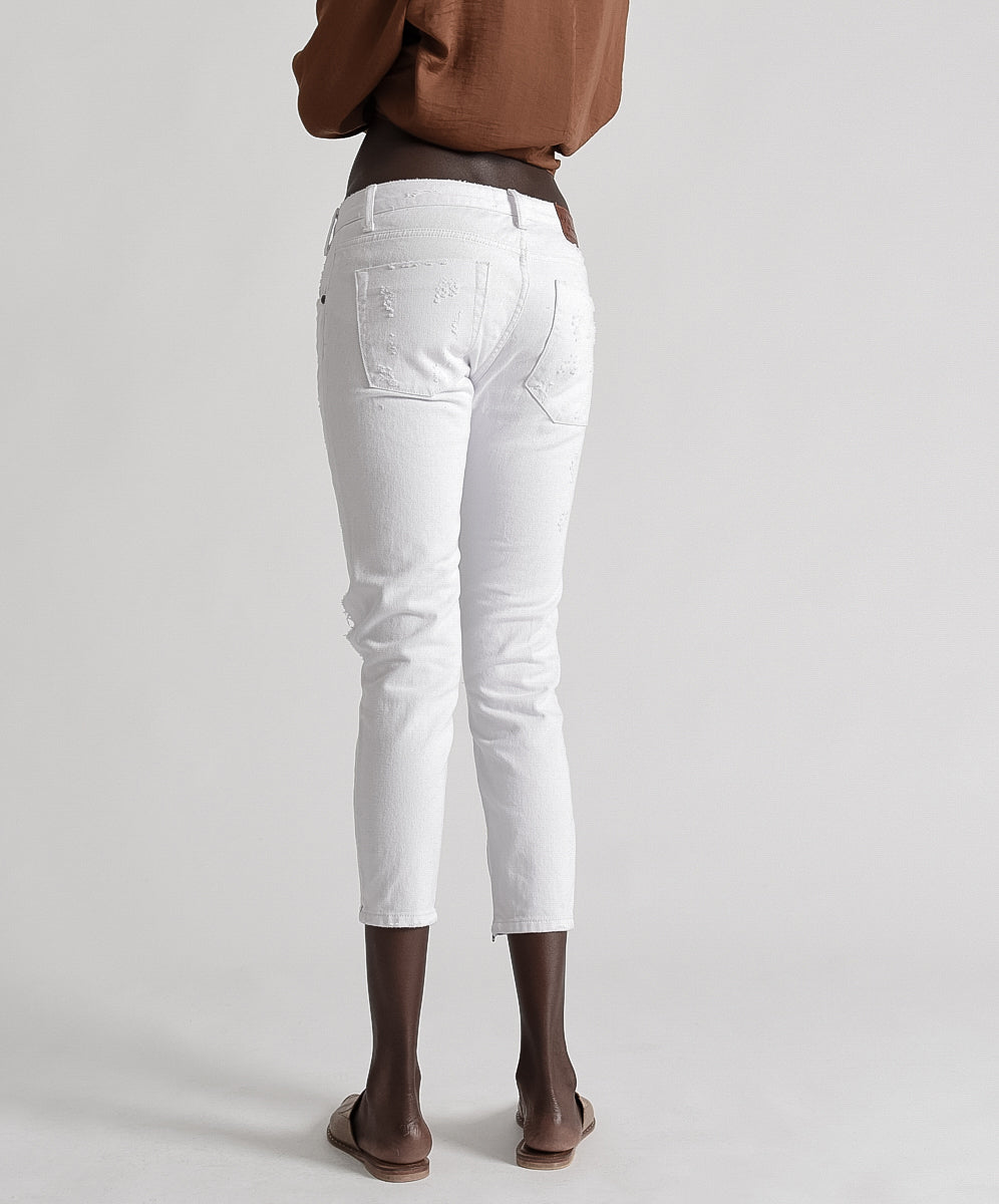 Freebirds Low Waist Rigid Skinny Denim Jeans | White Beauty