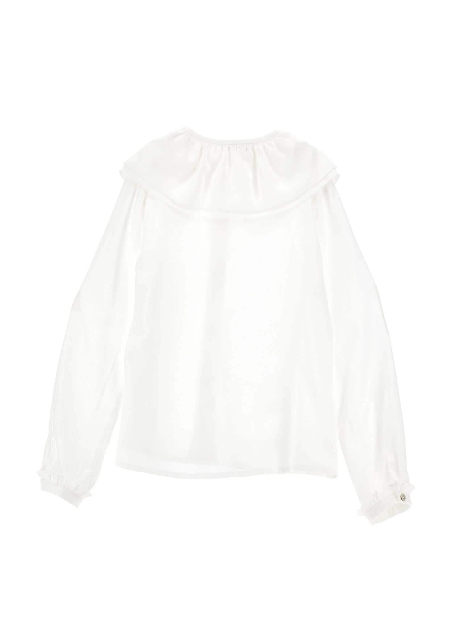 Girls | Maxi Collar Twill Shirt | Cream