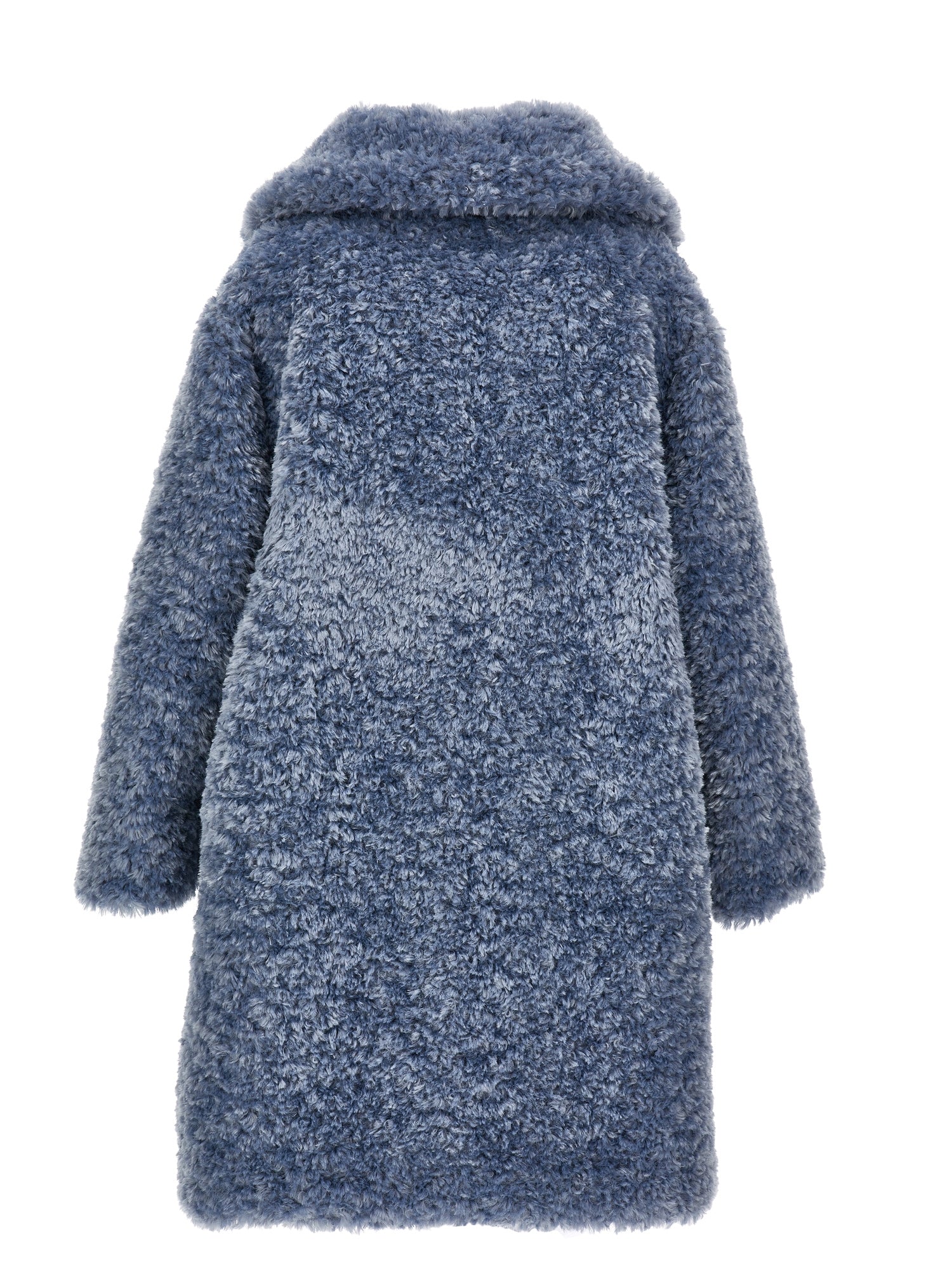 Girls | Plush Coat | Air Force Blue