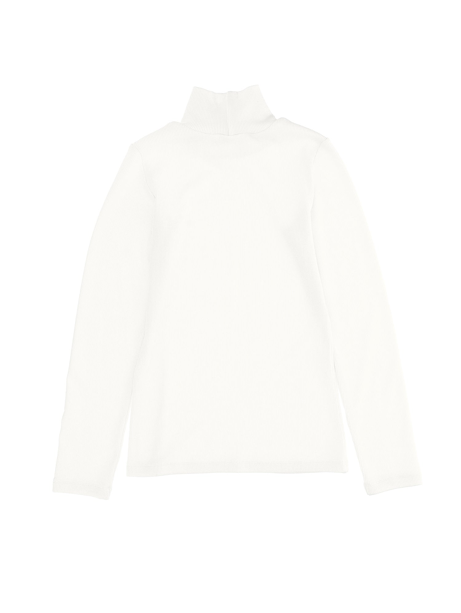 Girls | Fine Ribbed Viscose Turtleneck | Cream