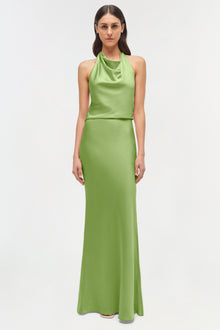 Womens | Reannon Satin Gown | Deep Peridot