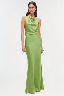 Womens | Reannon Satin Gown | Deep Peridot