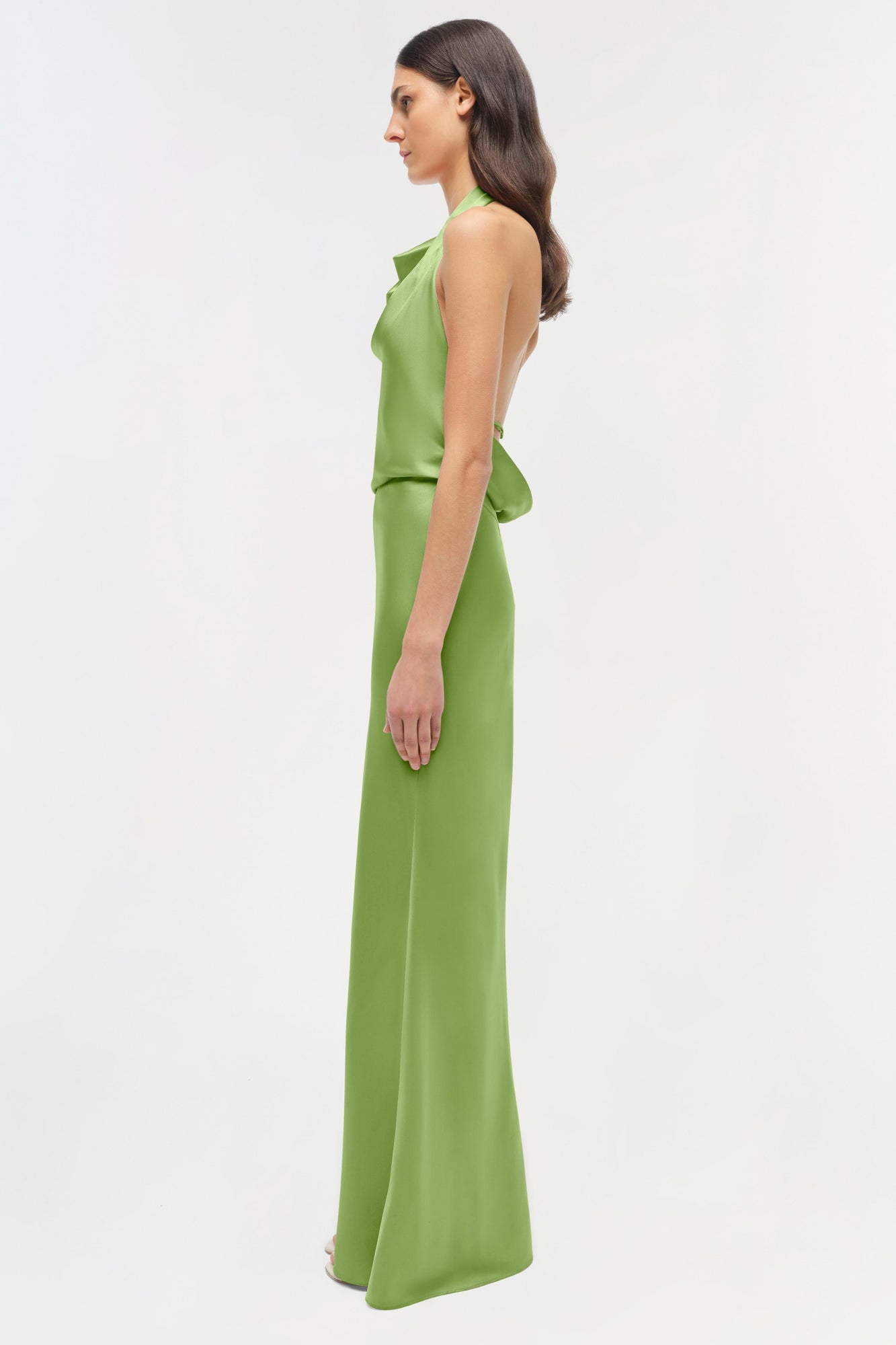 Womens | Reannon Satin Gown | Deep Peridot