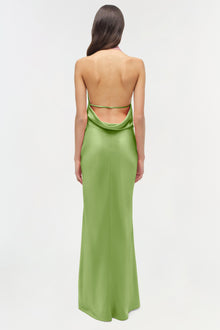 Womens | Reannon Satin Gown | Deep Peridot
