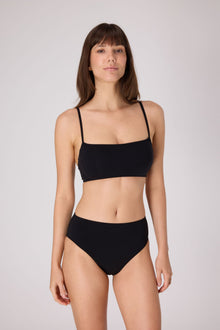 Essential High Waist Bikini Bottom | Black