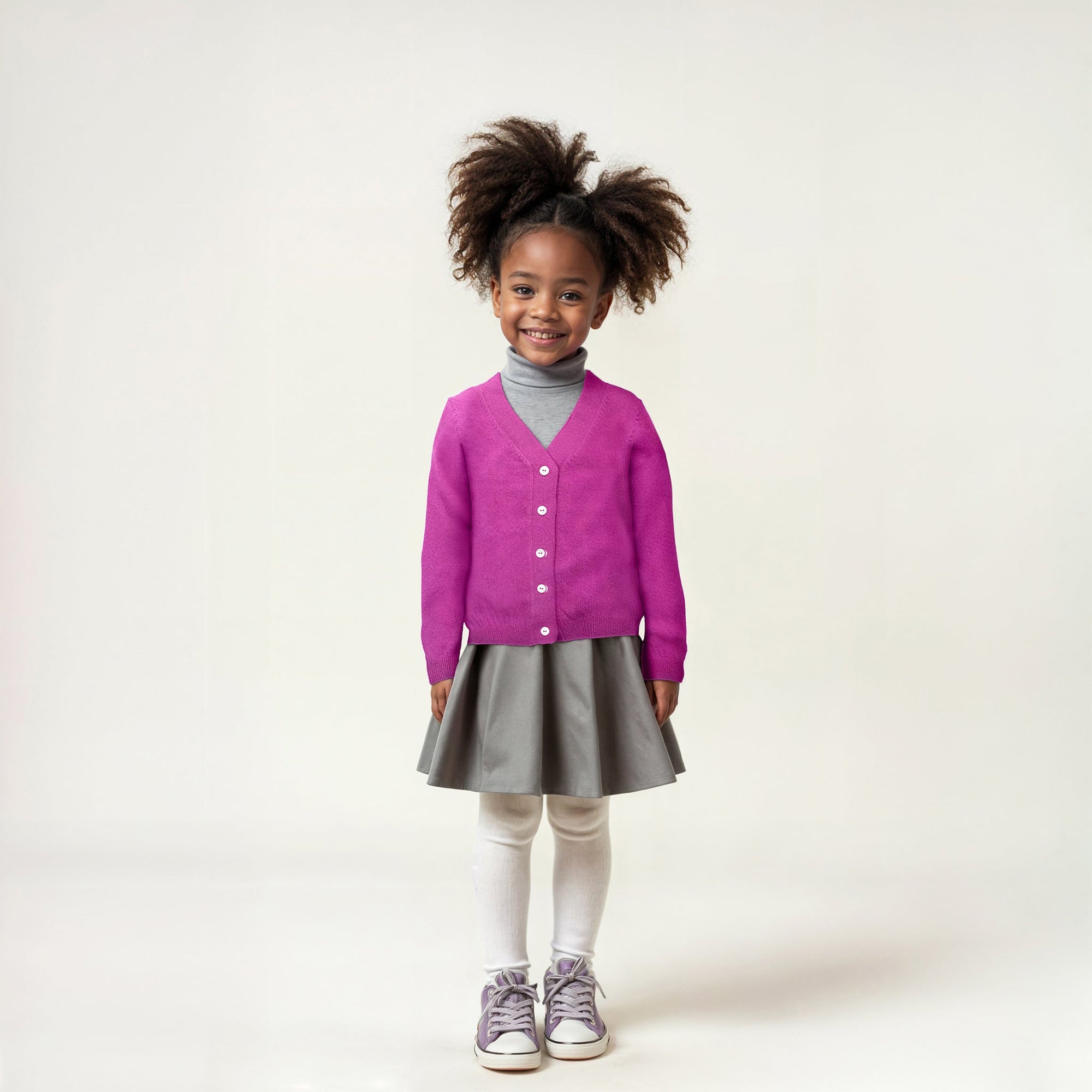 Kids Cashmere Cardigan Sweater | Very Berry