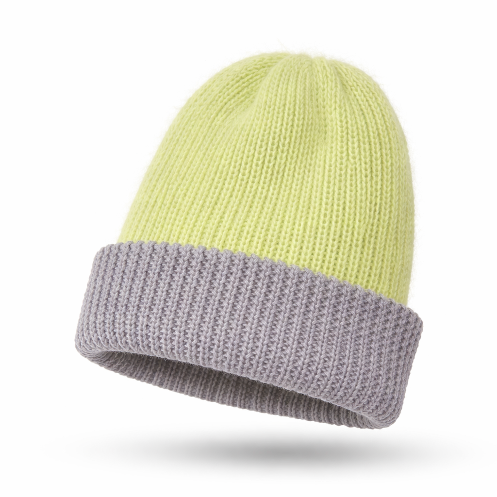 Heather Beanie | Citrine/Gray