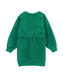 Girls | Daffy Duck Sweatshirt Dress | Vibrant Green