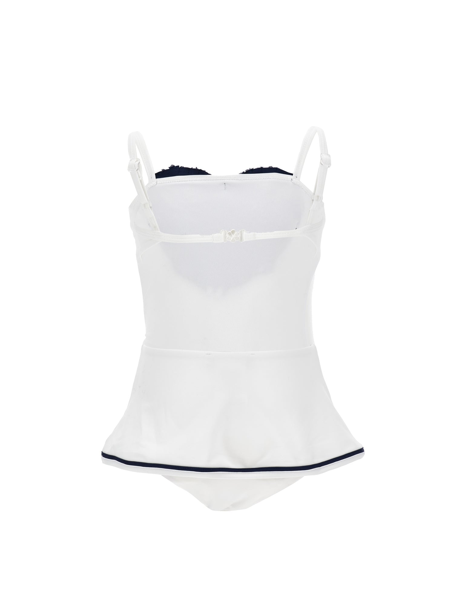 Girls | One-Piece Swimsuit With Heart | White/Blue