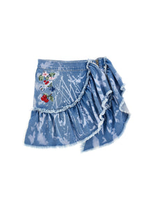 Girls | Flared Denim Mini Skirt | Stone Bleach