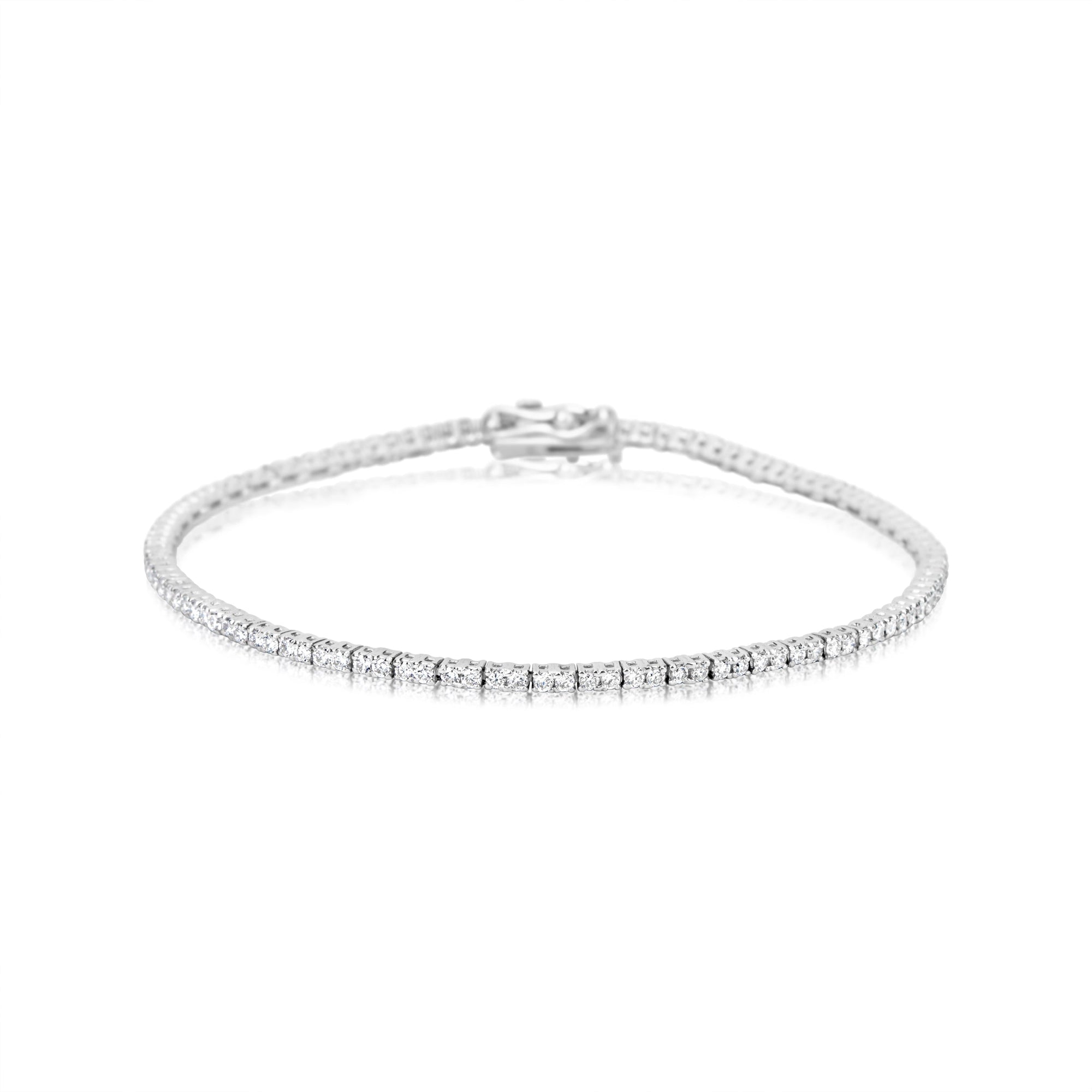 White Gold 1.66 Carat Lab Grown Diamond Tennis Bracelet | White Gold