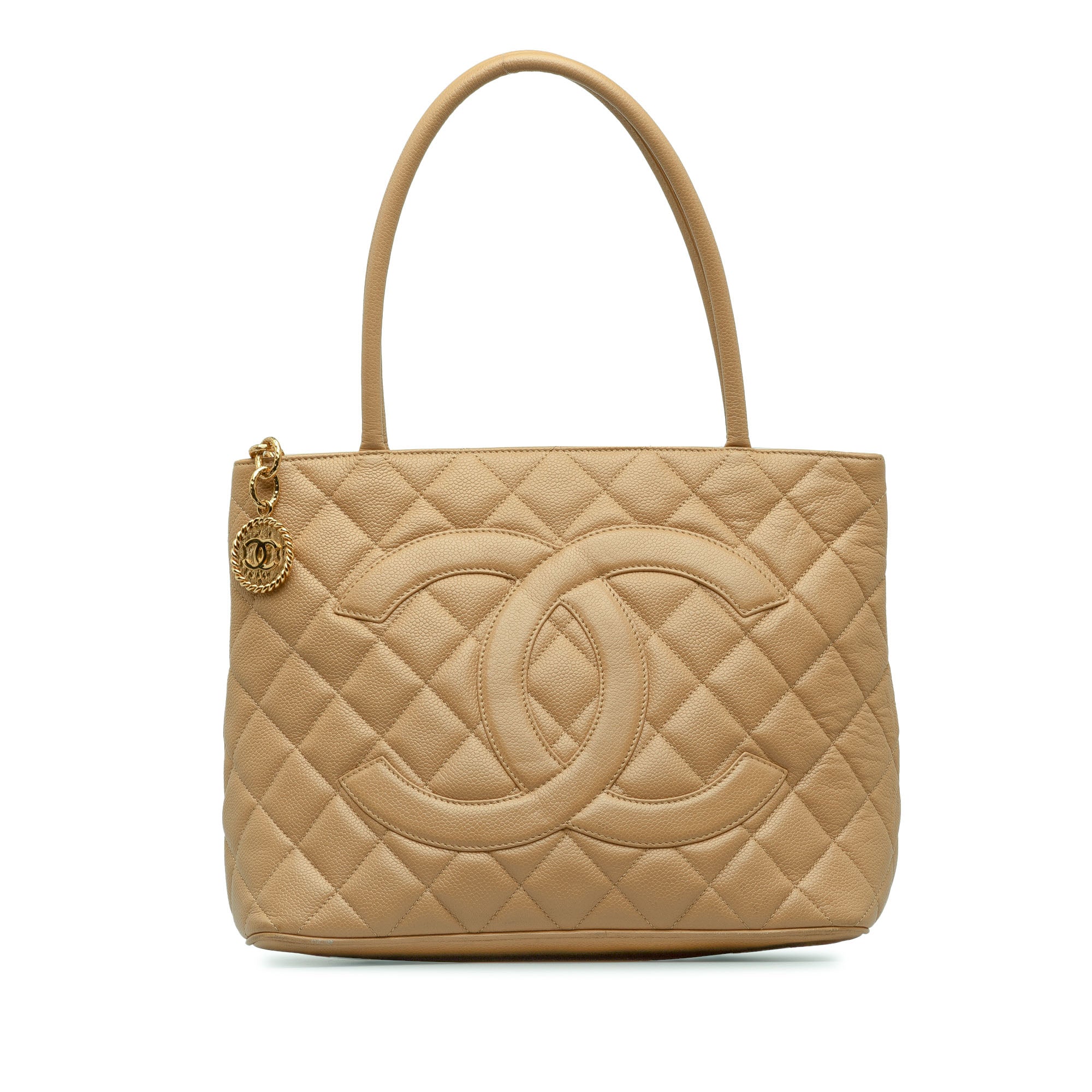 Chanel | Pre-Owned Caviar Medallion Tote - III | Brown/Beige