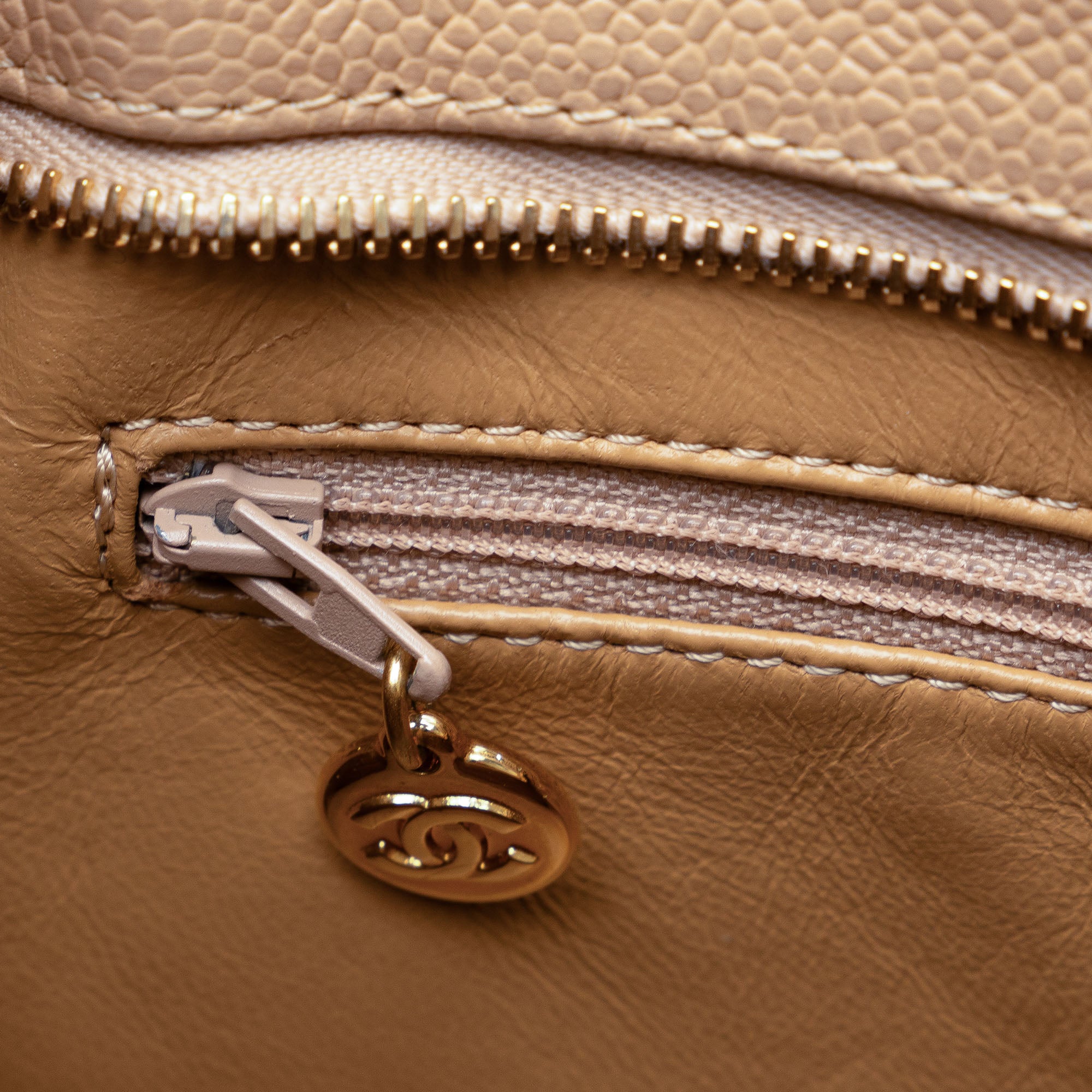 Chanel | Pre-Owned Caviar Medallion Tote - III | Brown/Beige