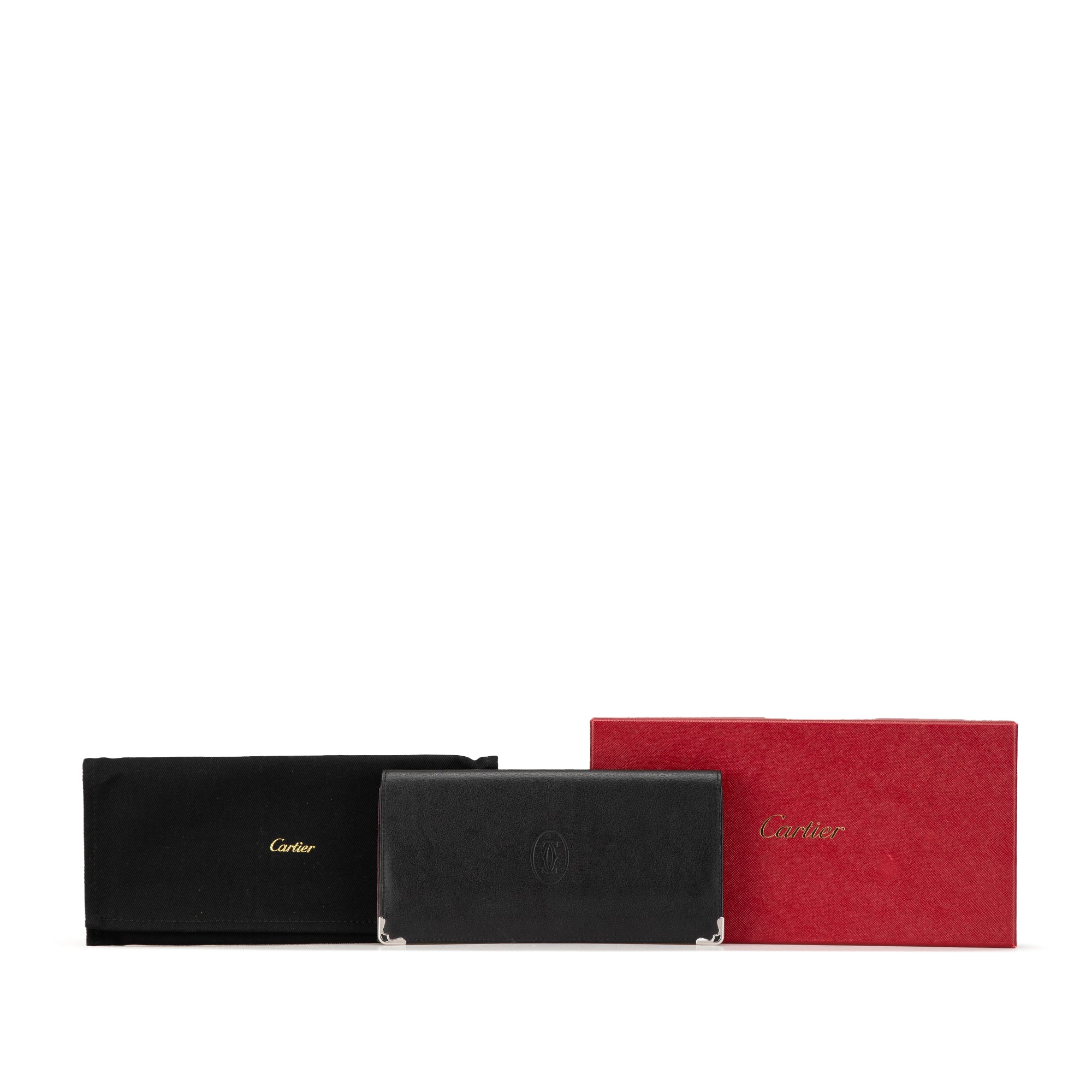 Cartier | Pre-Owned Leather Must De Wallet | Black