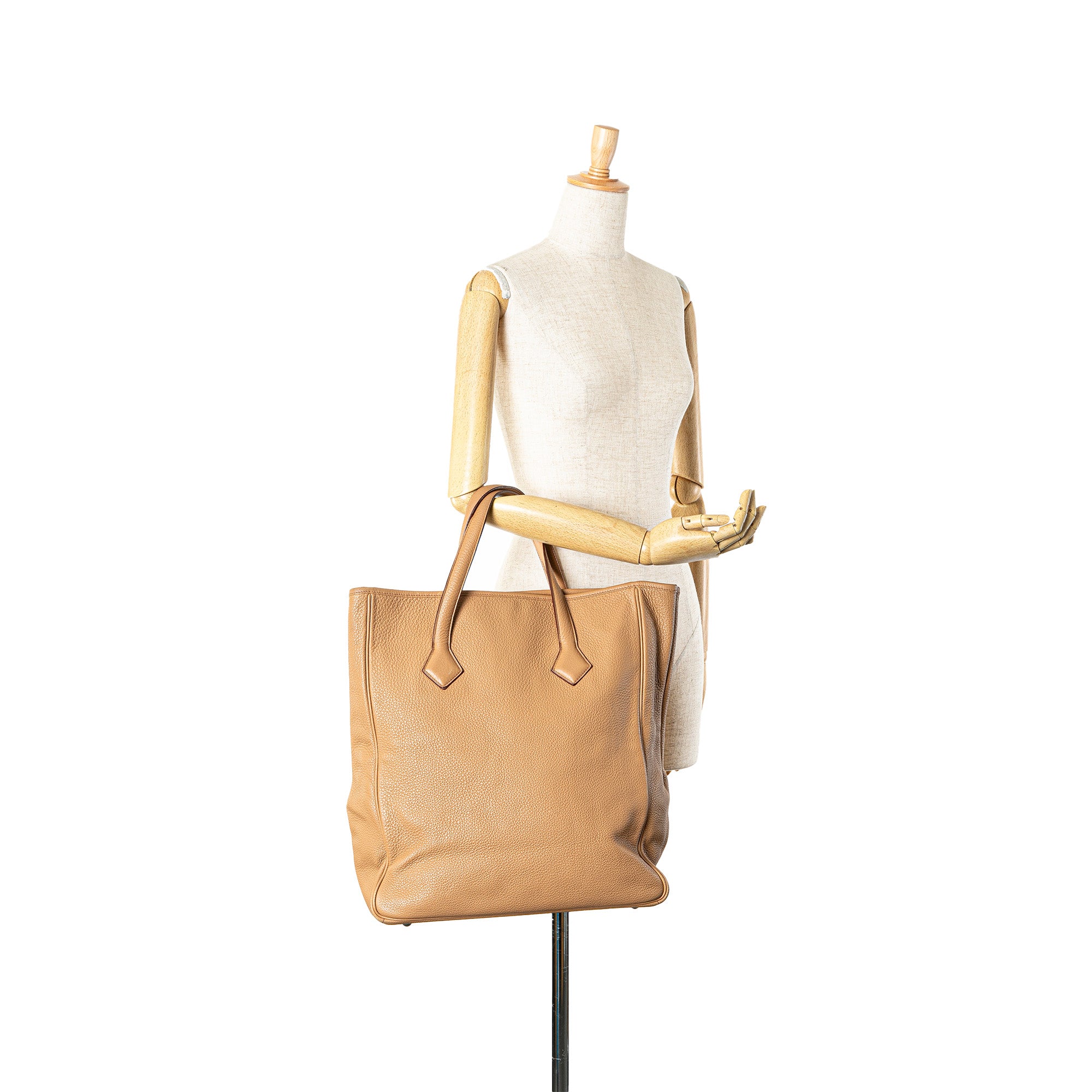 Hermes | Pre-Owned Clemence Victoria II Cabas 35 | Brown/Caramel