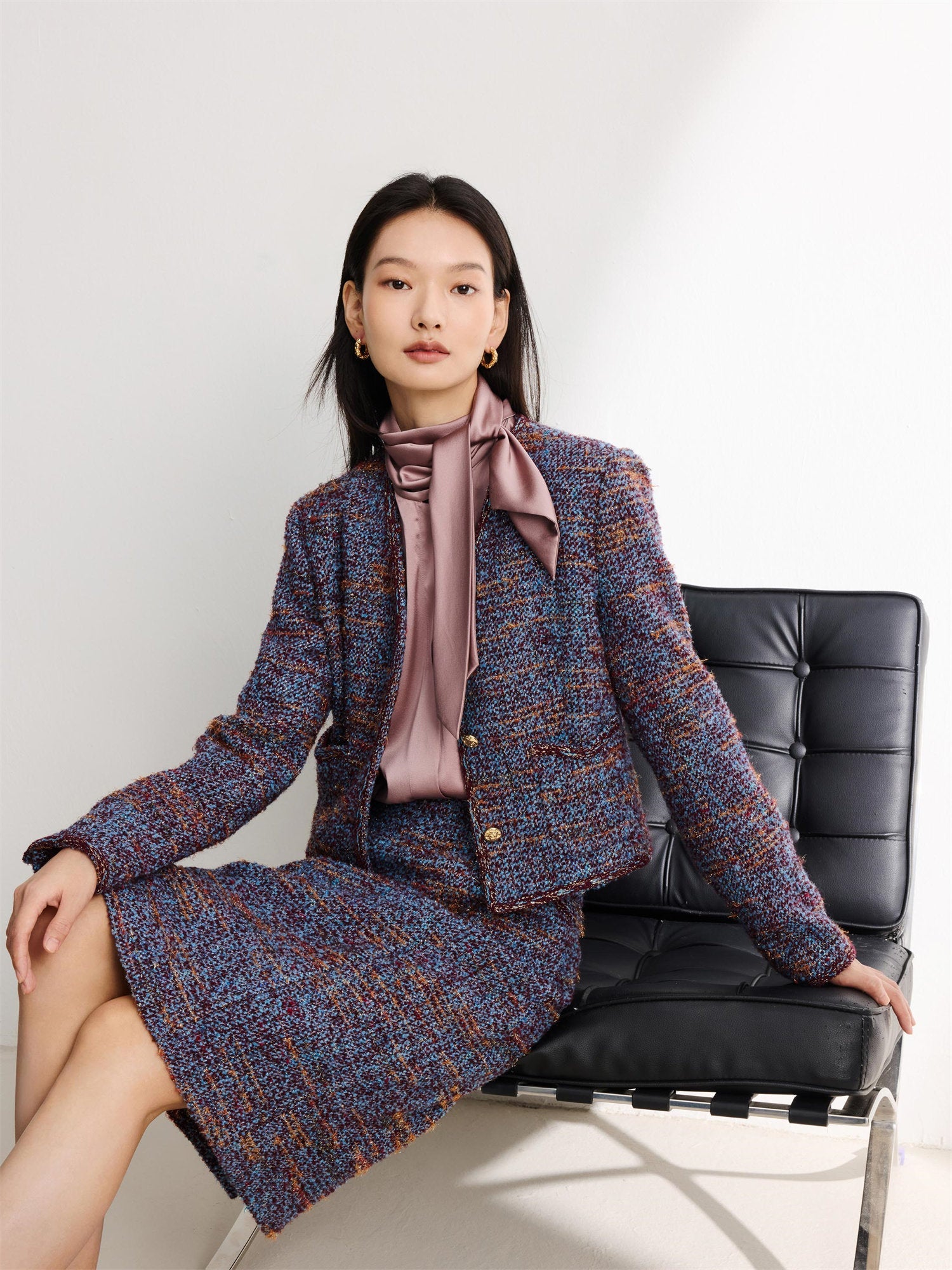 Boucle Coat | Blue