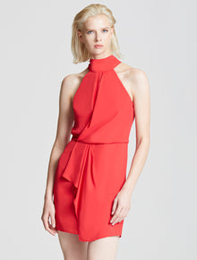 Harlow Mock Neck Dress - Halston