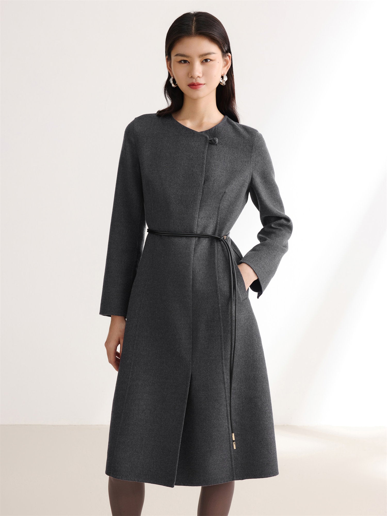 Double-Sided Wool Coat | Grey