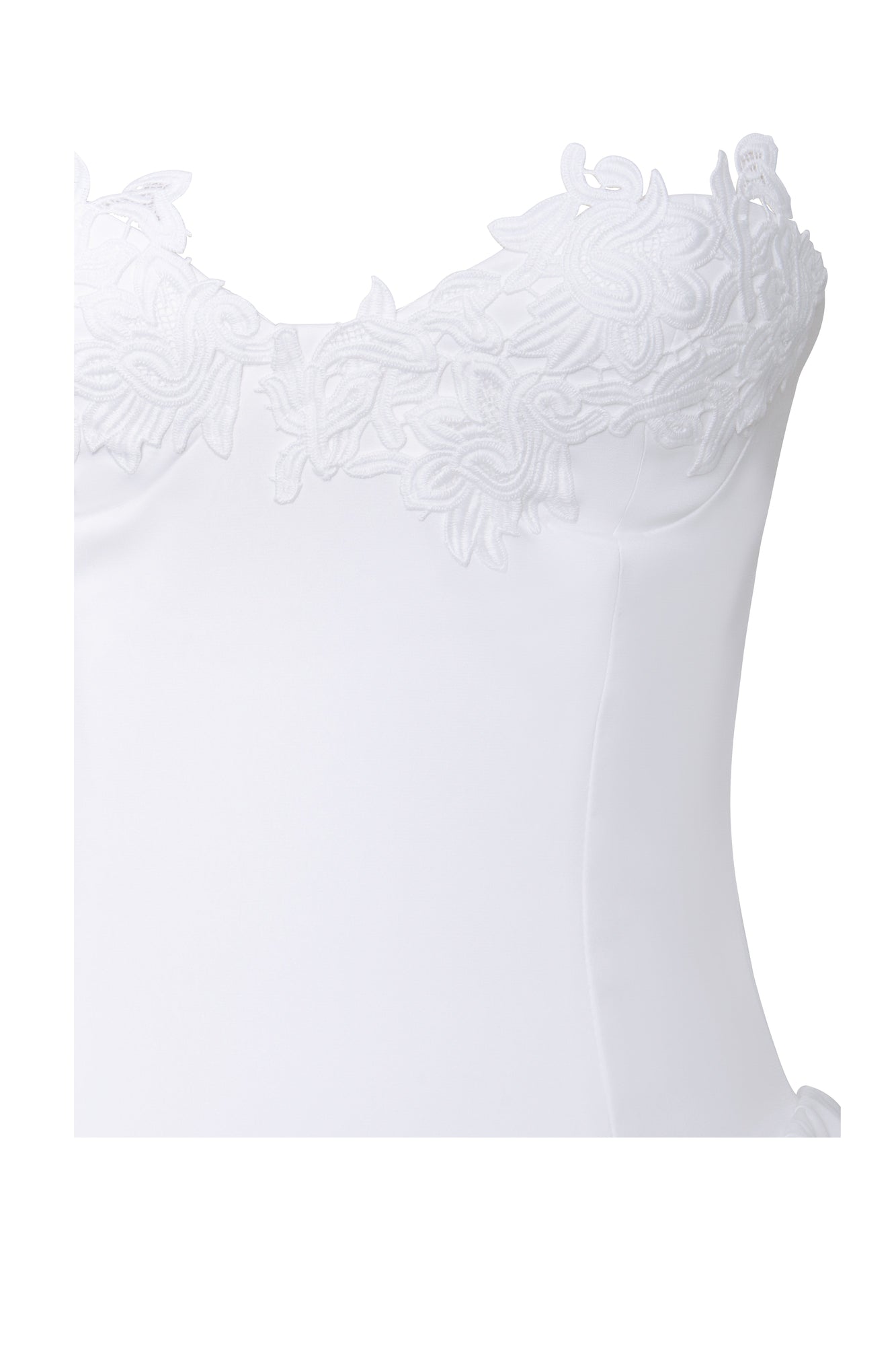 Sacha Lace Drop Waist Corset Puffy Mini Dress | White