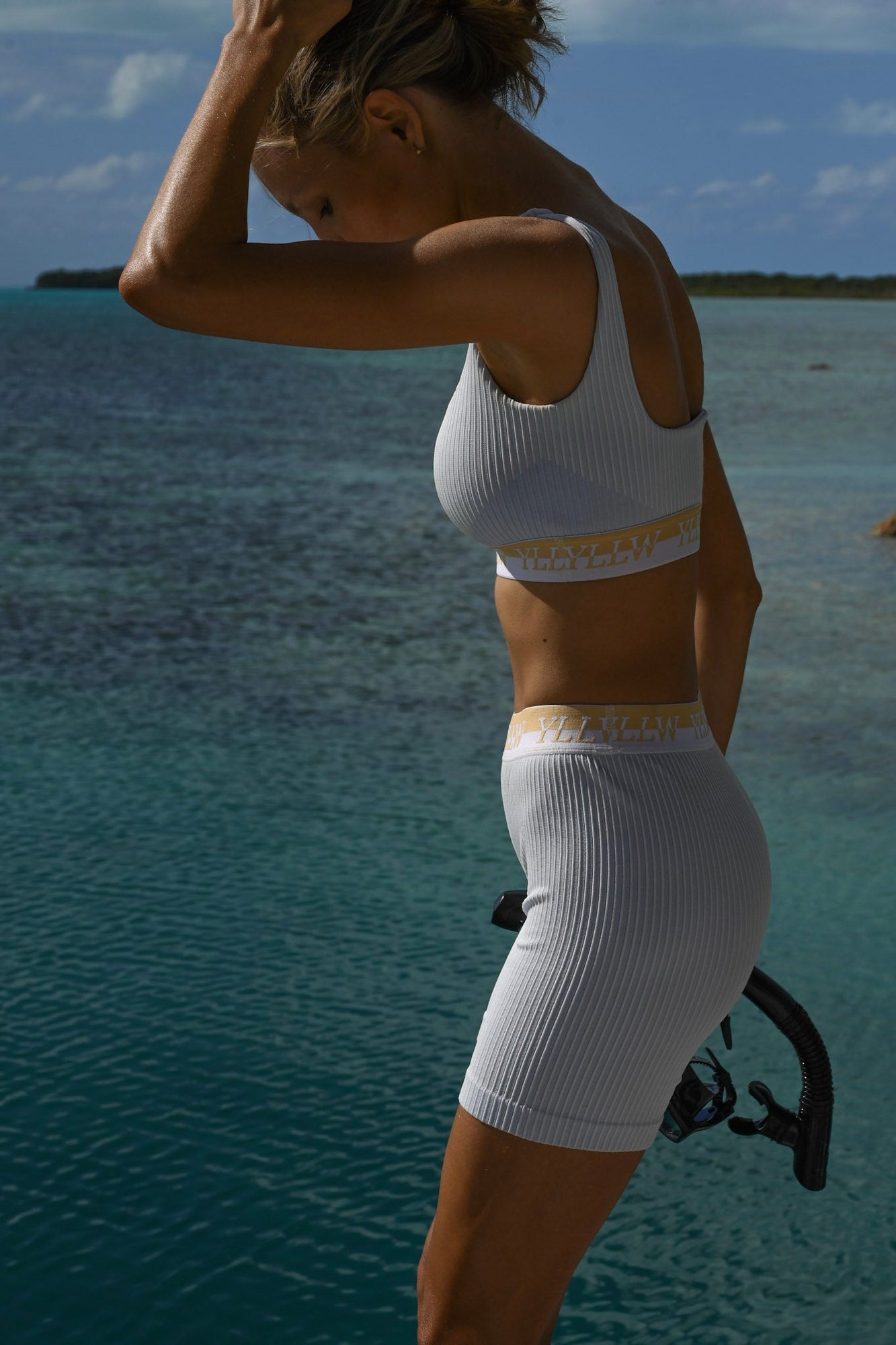 Brice Ribbed Bra | Azurro