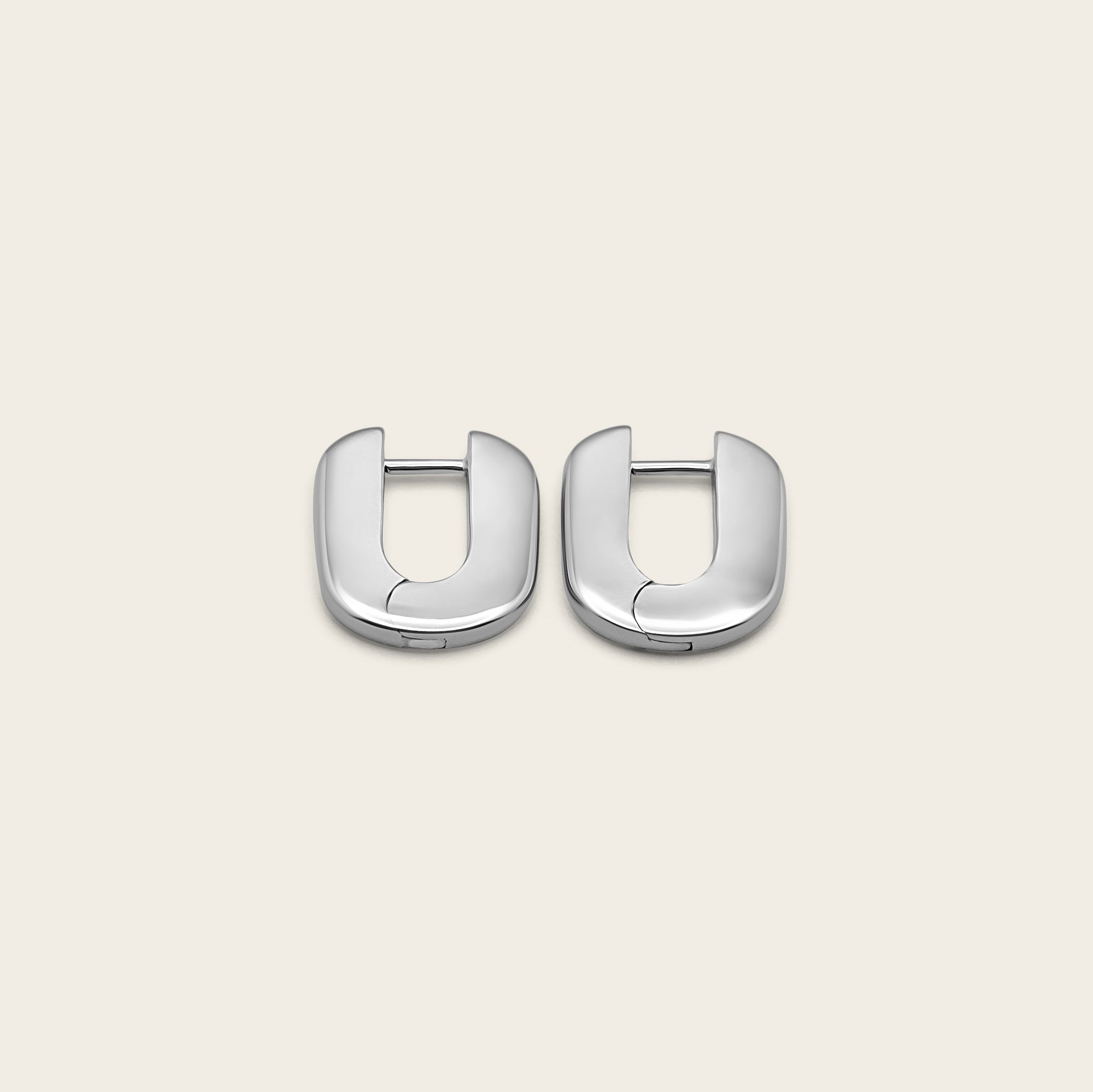 Womens | Paperclip Huggies | Sterling Silver