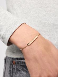 14K Gold Plated Engravable Heart Adjustable Charm Bracelets For Women Ana Luisa Mindy Bracelet