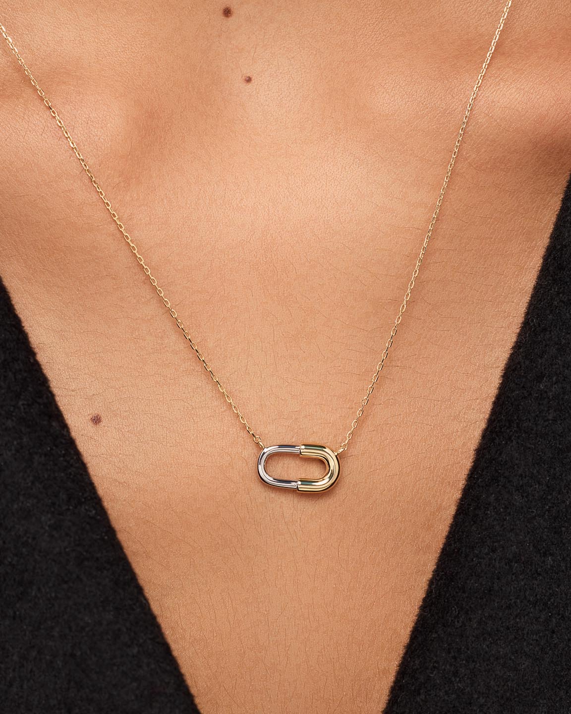 Blake Mini Pendant | 14K Gold on Brass/Rhodium on Brass