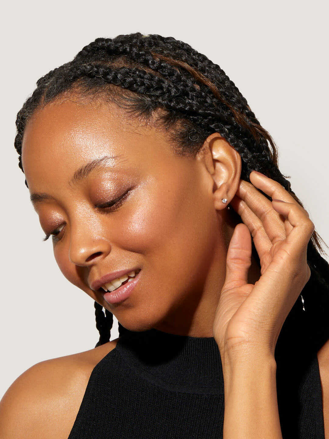 Cassie Hoop Earrings | Sterling Silver | Cubic Zirconia