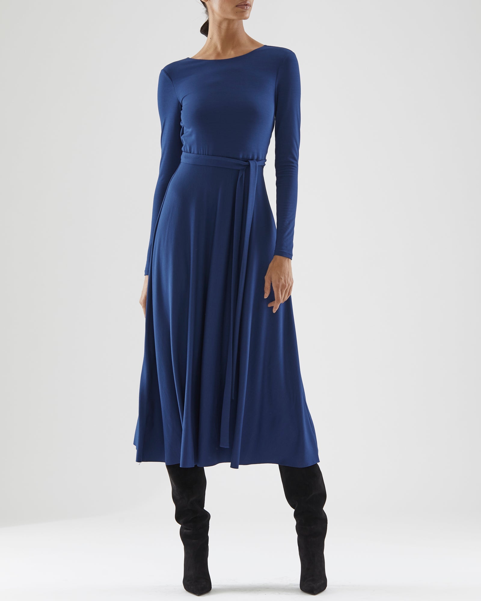 Halston | Bianca Jersey Dress | Sapphire Blue