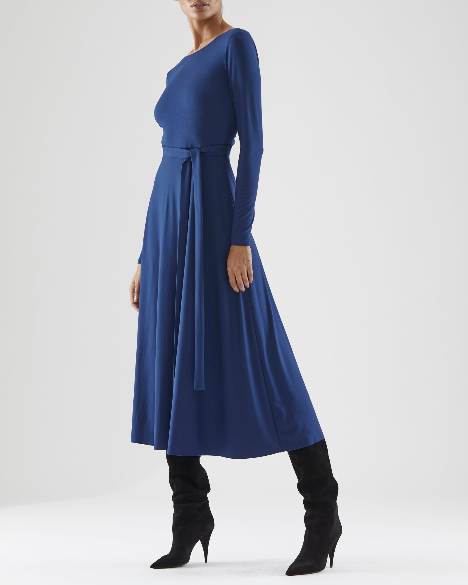 Halston | Bianca Jersey Dress | Sapphire Blue