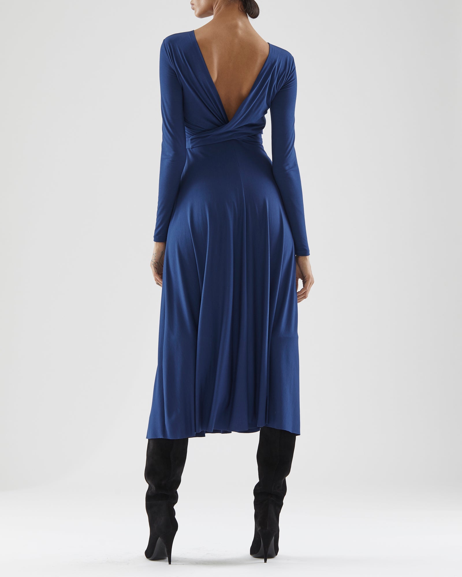 Halston | Bianca Jersey Dress | Sapphire Blue