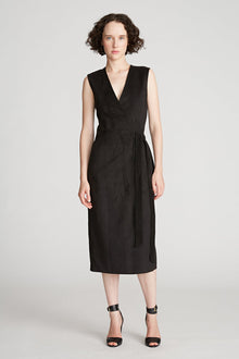 Halston | Paulina Dress In Ultrasuede | Black