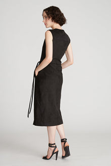 Halston | Paulina Dress In Ultrasuede | Black