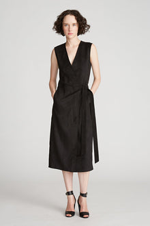 Halston | Paulina Dress In Ultrasuede | Black