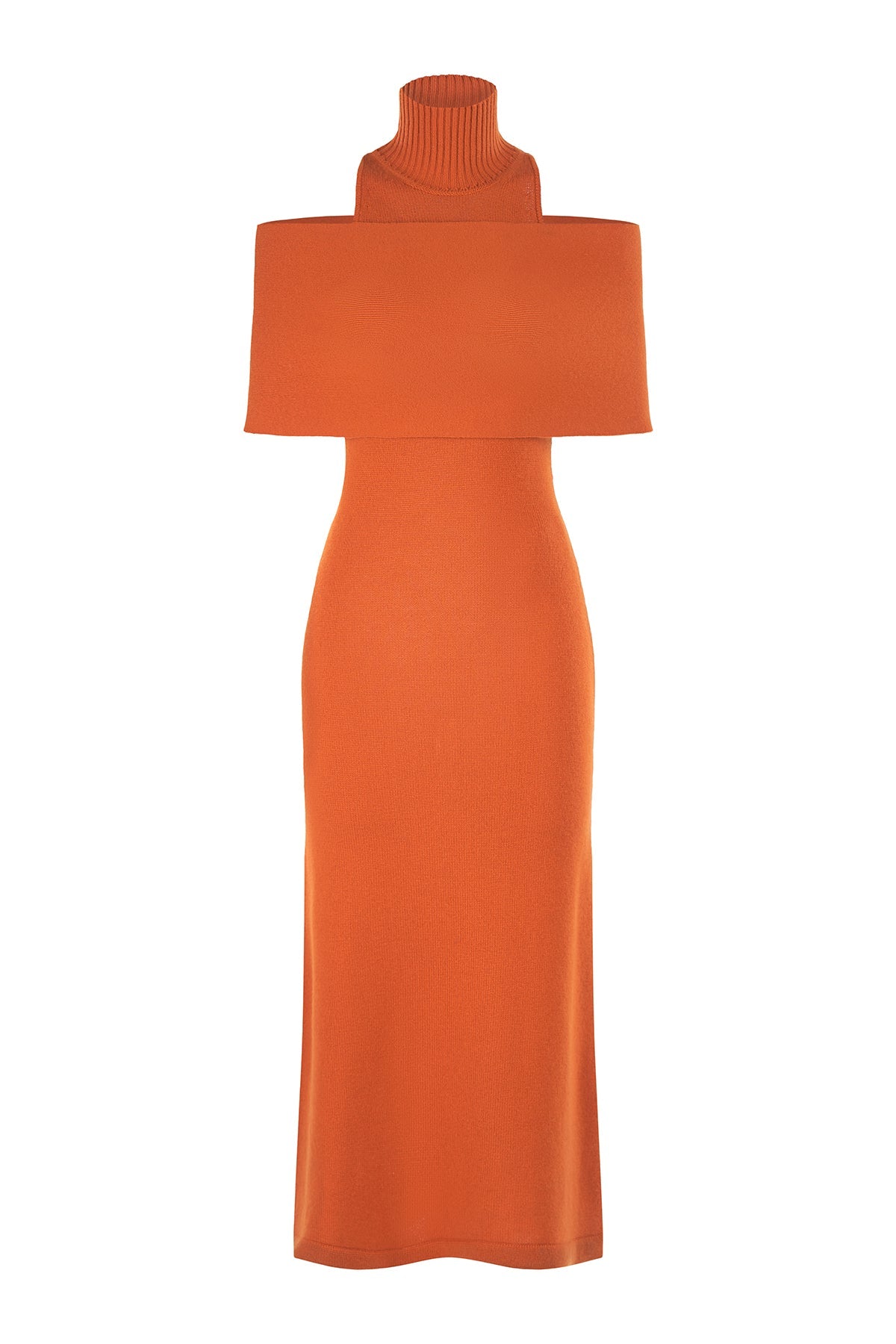 Halston | Ensley Dress In Wool And Cashmere | Amber