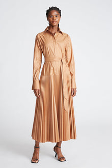 Halston | Raina Dress In Cotton Sateen | Cedar