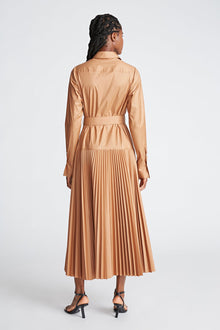 Halston | Raina Dress In Cotton Sateen | Cedar